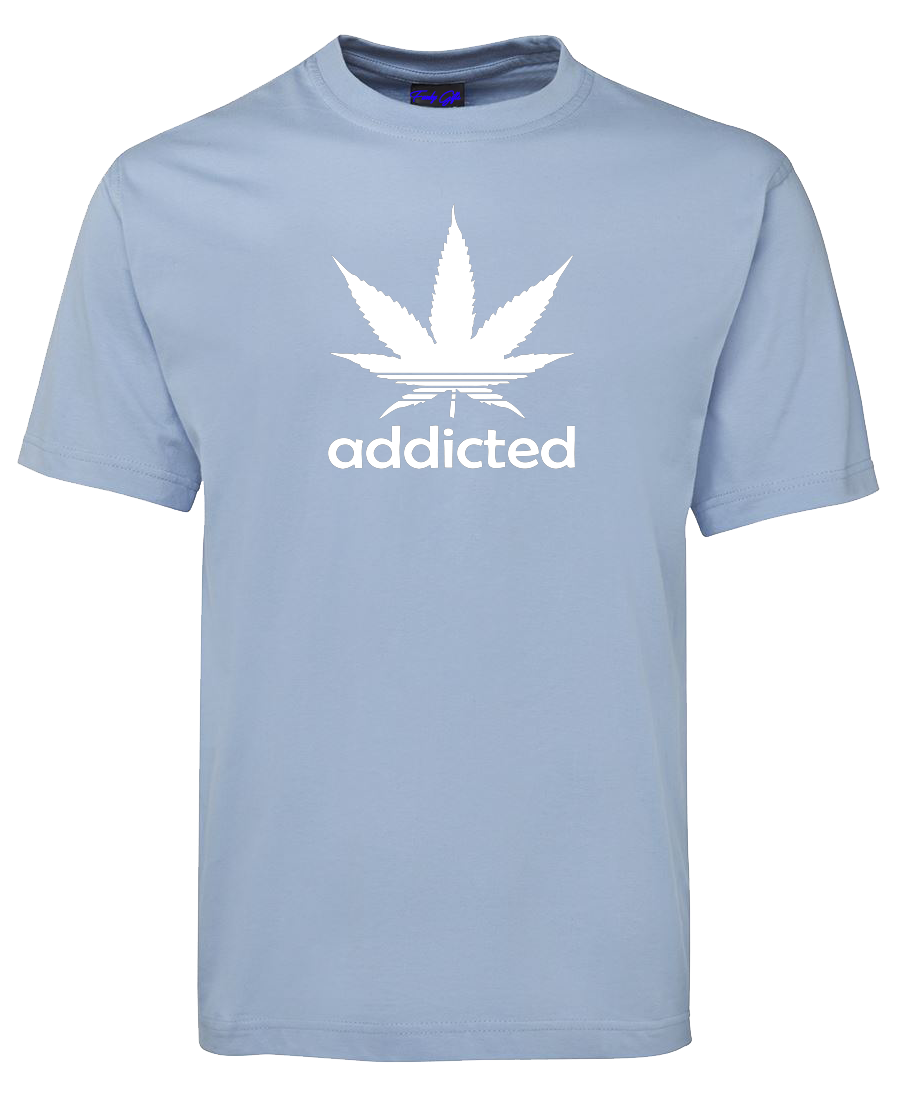 Addicted "Weed" Funny Brand Parody T-Shirt