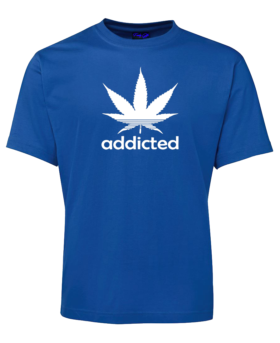 Addicted "Weed" Funny Brand Parody T-Shirt
