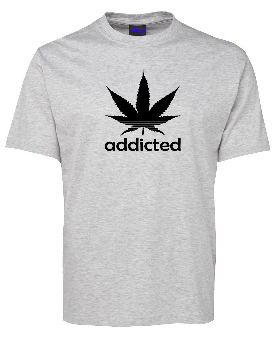 Addicted "Weed" Funny Brand Parody T-Shirt