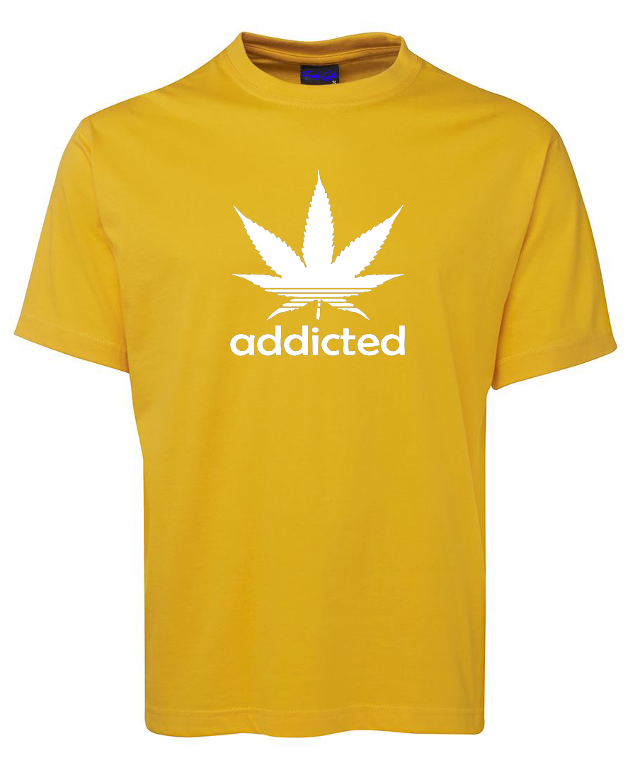 Addicted "Weed" Funny Brand Parody T-Shirt