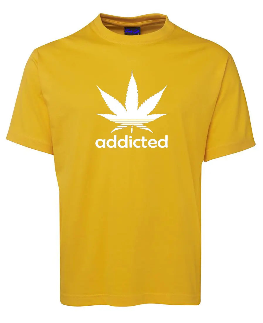 Addicted "Weed" Funny Brand Parody T-Shirt Funky Gifts