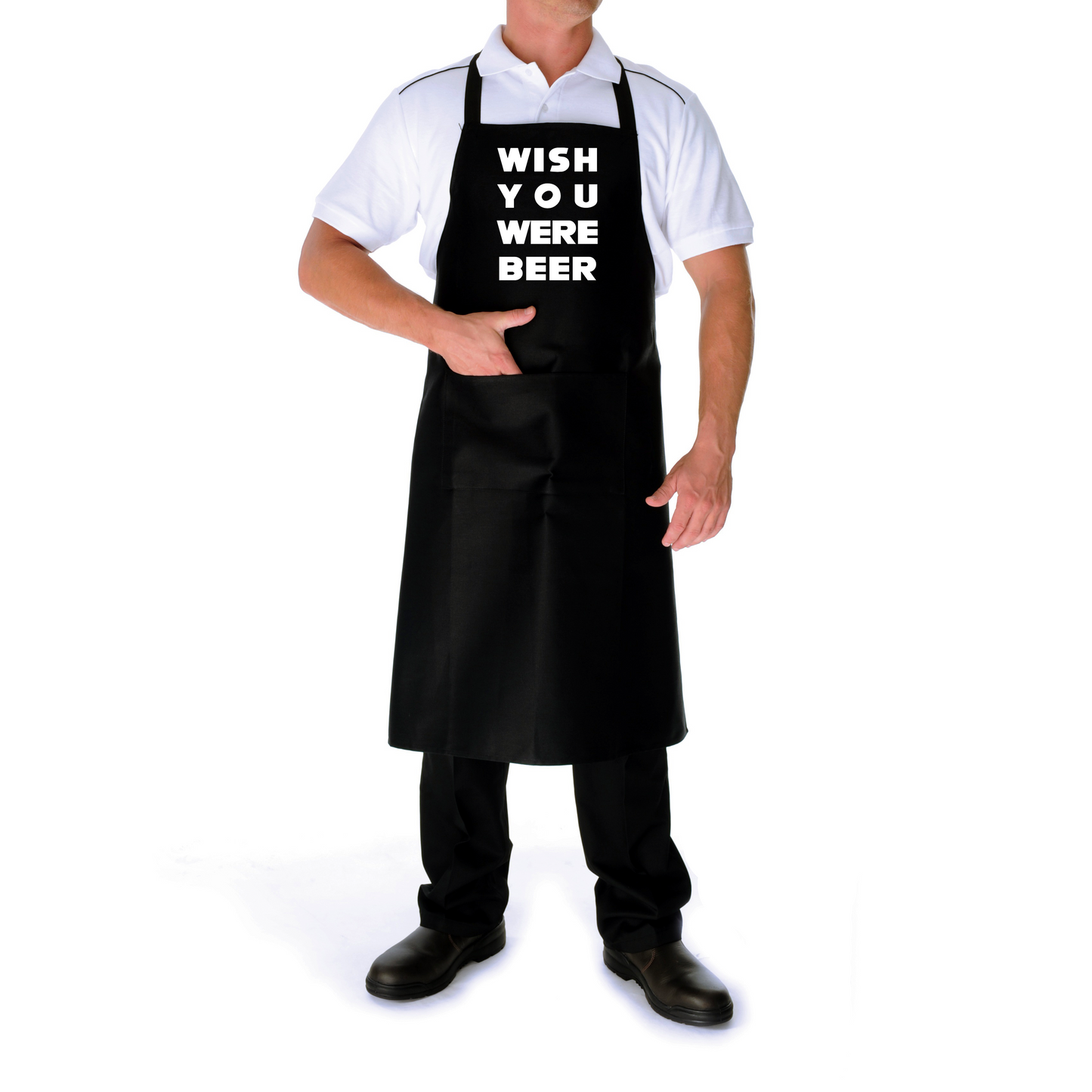 Wish You Were Beer Apron – Funny BBQ or Cooking Gift Funky Gifts