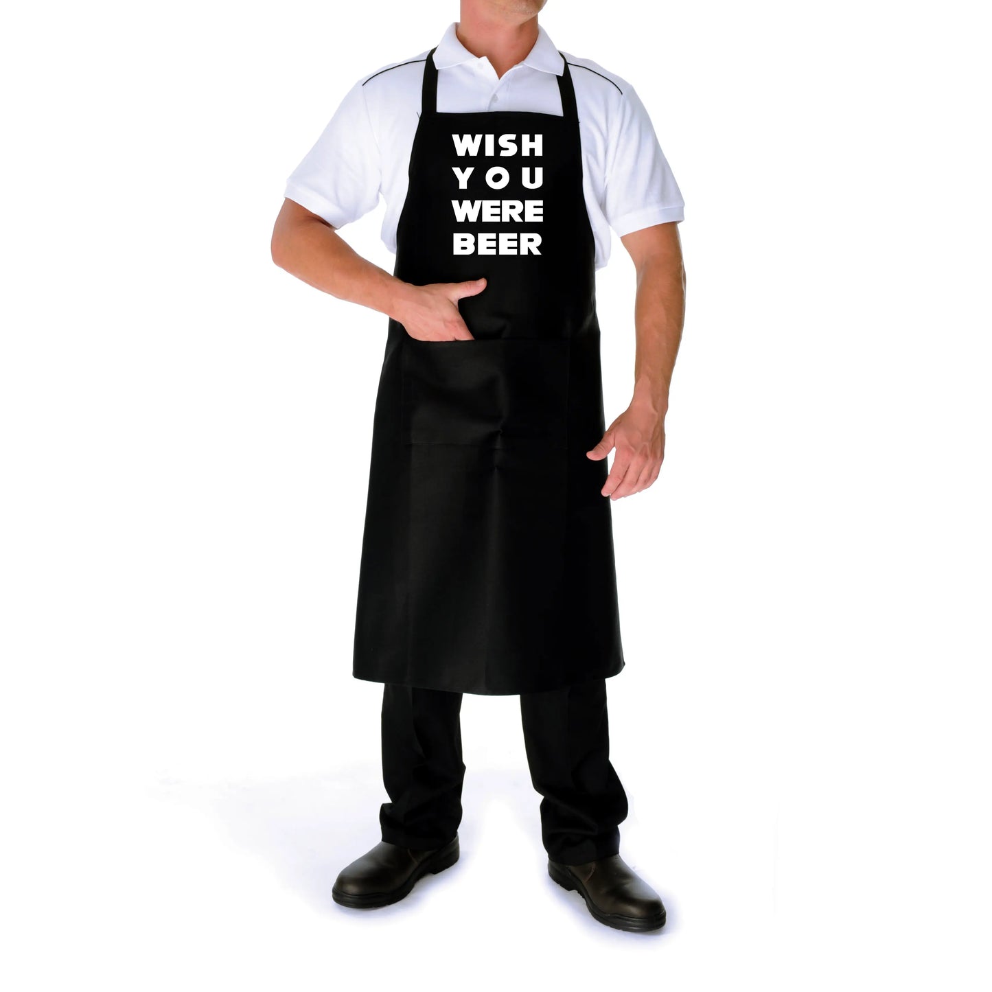 Wish You Were Beer Apron – Funny BBQ or Cooking Gift Funky Gifts