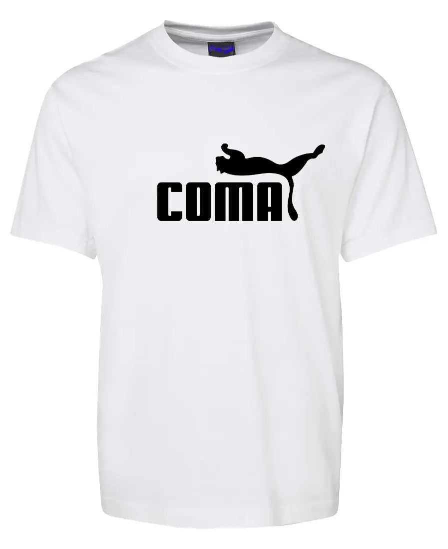 Coma Parody Brand T-Shirt Funky Gifts