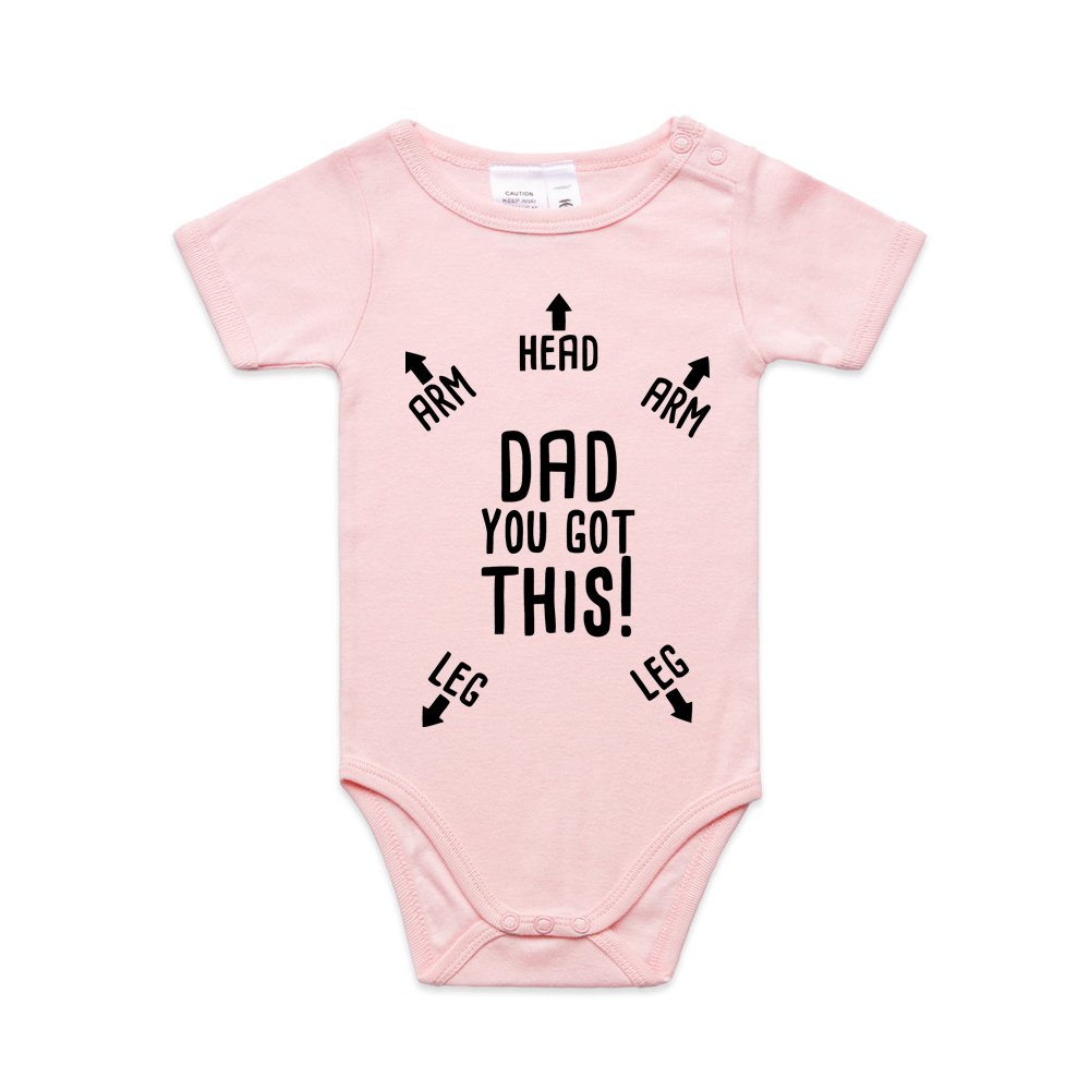 Dad You Got This Novelty Organic Baby Romper