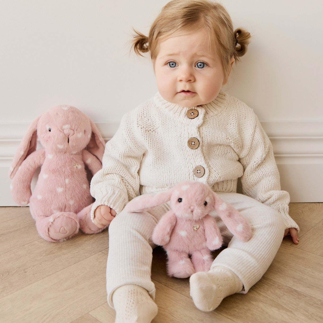Personalised Jamie Kay Snuggle Bunny in Little Love Pink