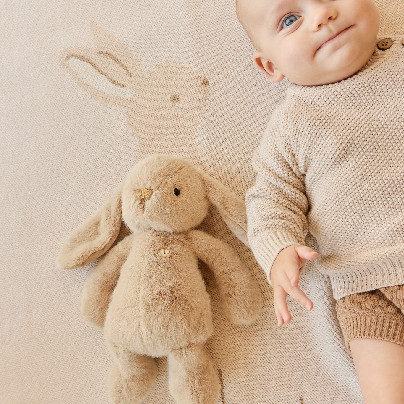 Personalised Jamie Kay Snuggle Bunny in Caramel