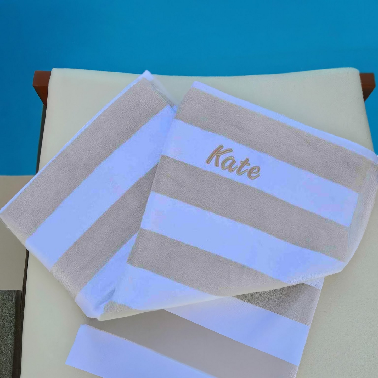 Personalised Gift Beach Towel | Custom Embroidered Name | Funky Gifts