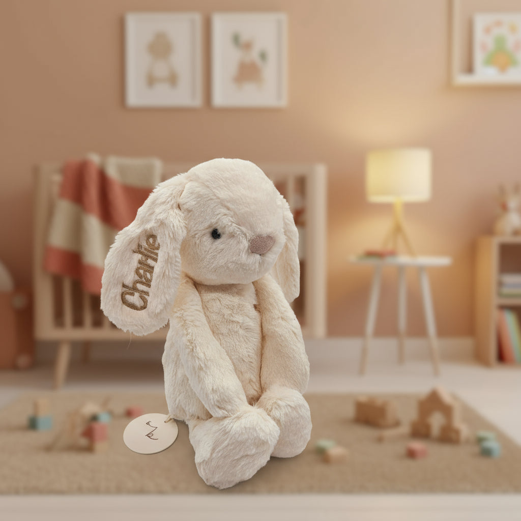 Personalised Jamie Kay Snuggle Bunny in Sunshine