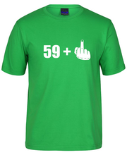 Load image into Gallery viewer, Funny Birthday Celebration 59+1 T-Shirt. 60th Birthday
