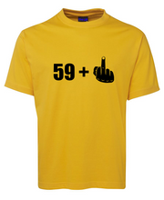 Load image into Gallery viewer, Funny Birthday Celebration 59+1 T-Shirt. 60th Birthday
