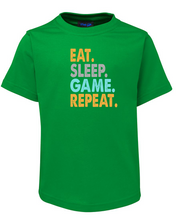 Load image into Gallery viewer, Eat Sleep Game Repeat Gaming T-Shirt | Funky Gifts Australia
