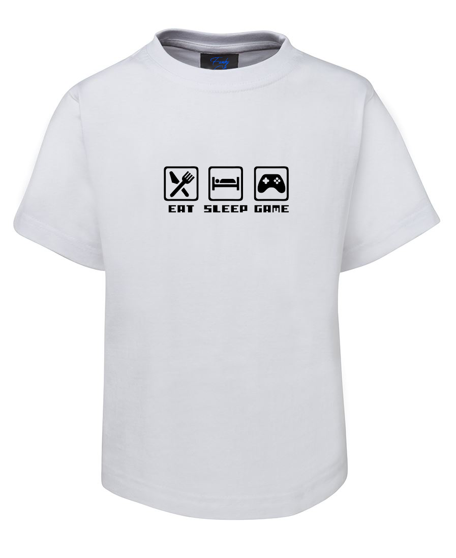 EAT, SLEEP, GAME, Gaming T-Shirt for Kids