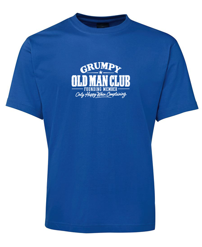 Grumpy Old Man Club Funny Novelty T-Shirt - Blue