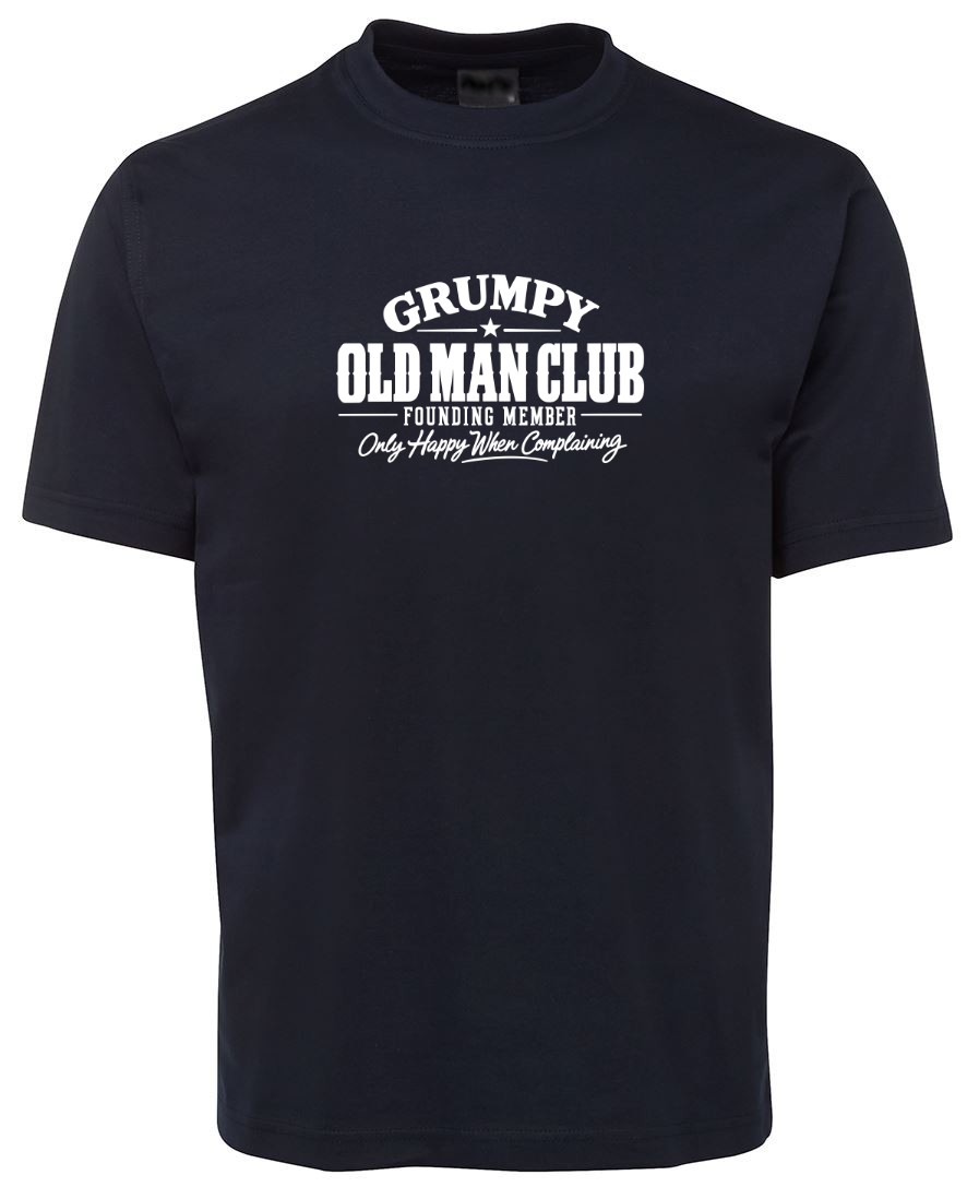 Grumpy Old Man Club Funny Novelty T-Shirt - Navy