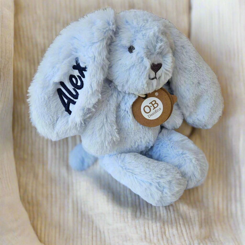 Personalised Baxter Bunny – Embroidered Soft Toy Gift (Standard 25cm)