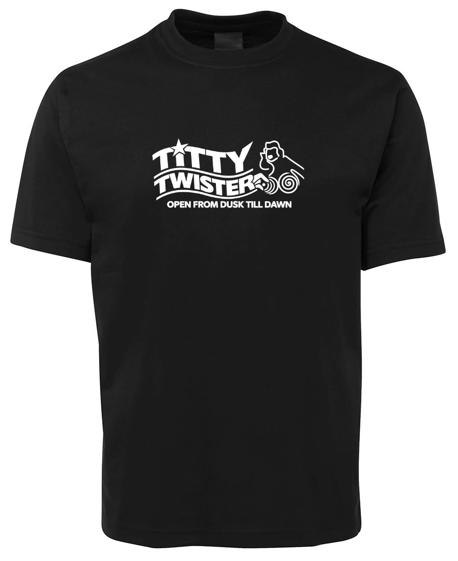 Titty Twister Funny Dusk Till Dawn Movie T-Shirt - Black