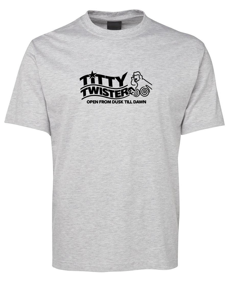Titty Twister Funny Dusk Till Dawn Movie T-Shirt - Grey