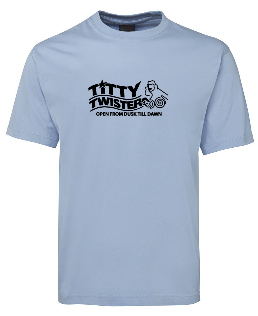 Titty Twister Funny Dusk Till Dawn Movie T-Shirt - Sky Blue