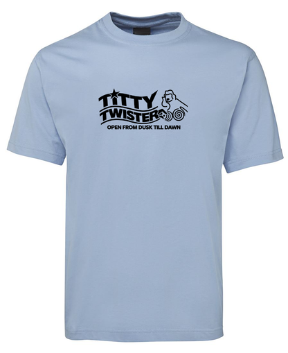 Titty Twister Funny Dusk Till Dawn Movie T-Shirt - Sky Blue