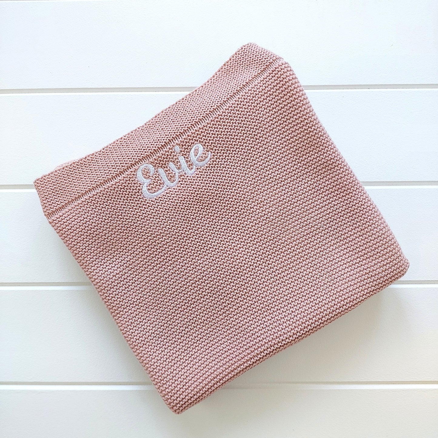 Personalised Baby Luxury Cotton Blanket in Pink Funky Gifts Australia