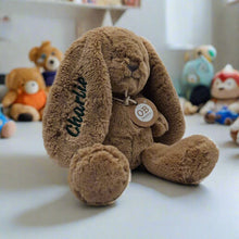 Load image into Gallery viewer, Personalised Bailey Bunny Soft Toy - Large Brown
