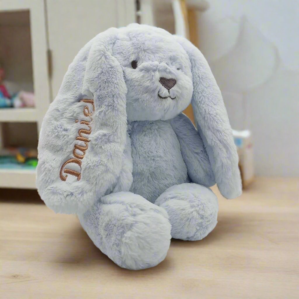 Personalised Baxter Bunny Soft Toy - Large Light Blue