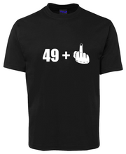 Load image into Gallery viewer, Funny Birthday Celebration 49+1 T-Shirt. 50th Birthday
