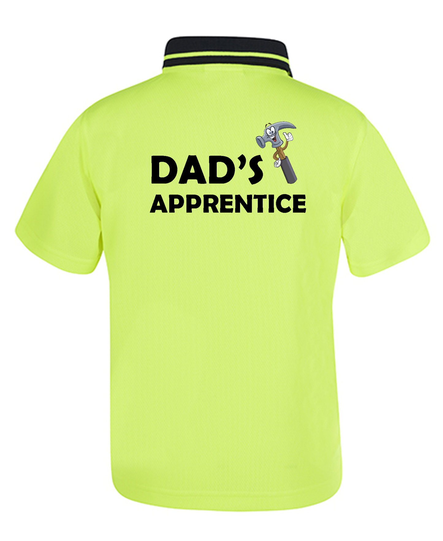 Kids Hi-Vis Workwear Personalised "Dad's Apprentice" Shirt