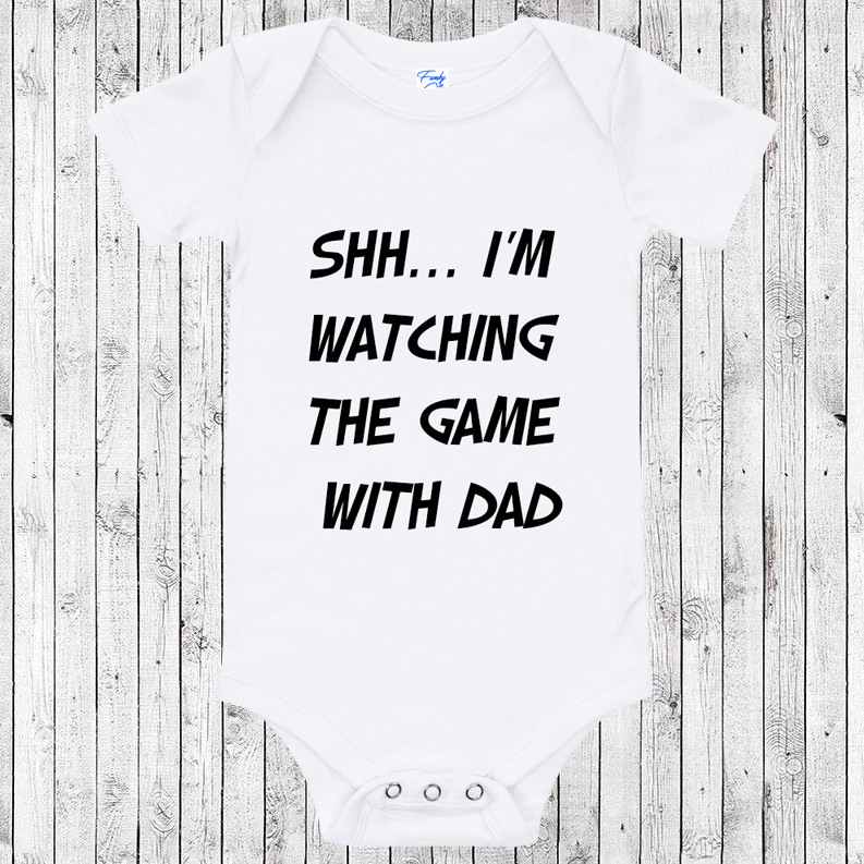 Watching the Game with Dad Baby Romper