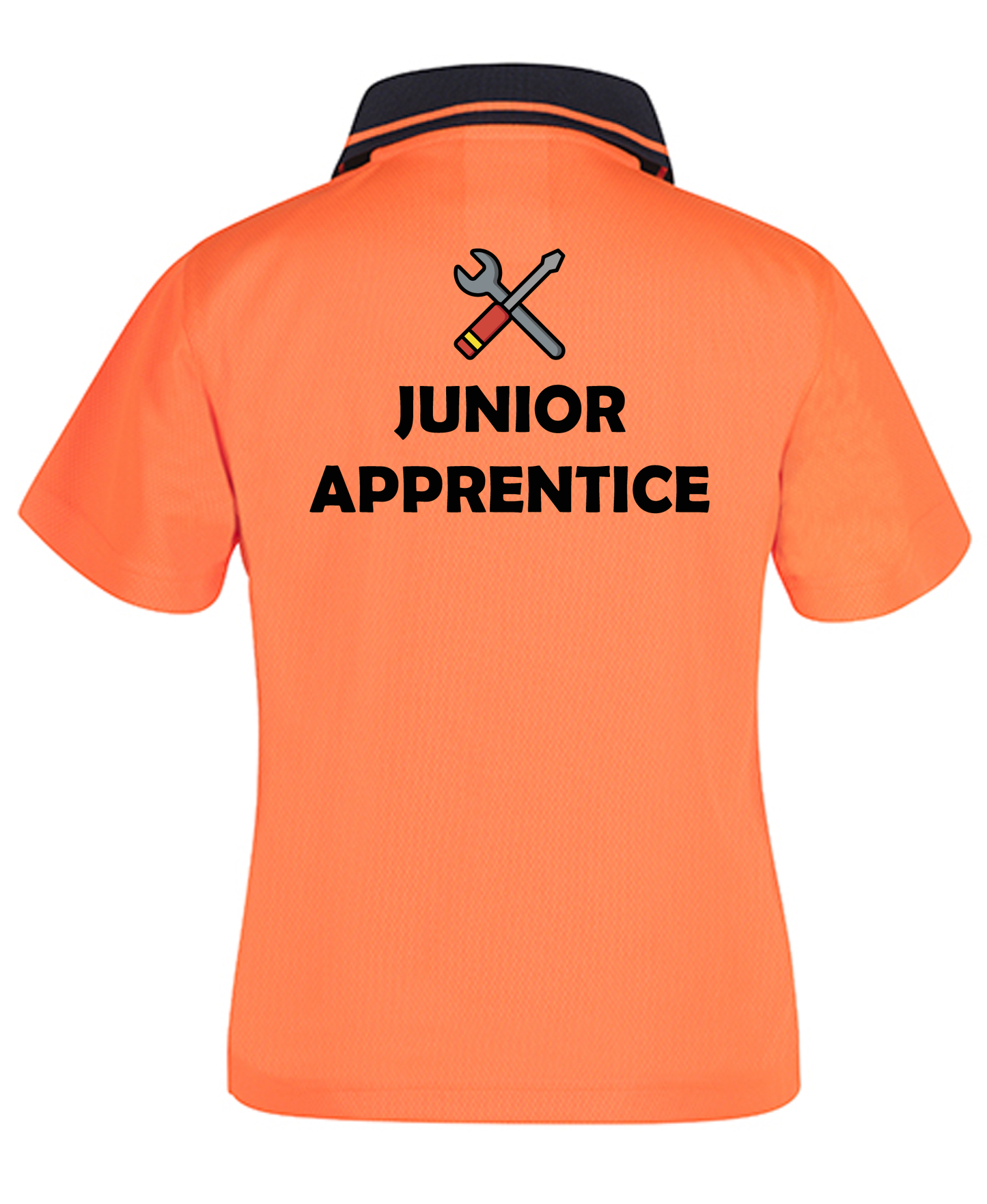 Personalised Kids Hi-Vis Orange Workwear Junior Apprentice