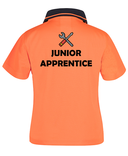 Personalised Kids Hi-Vis Orange Workwear Junior Apprentice