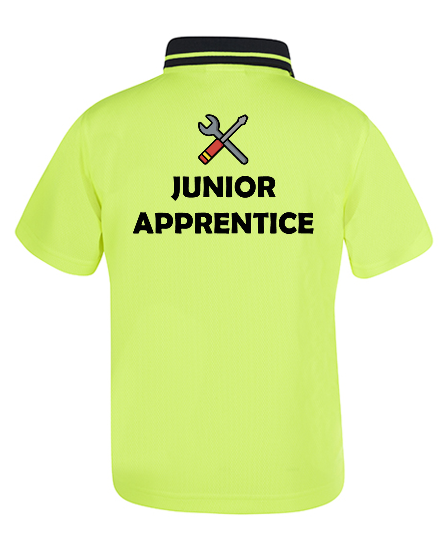 Personalised Kids Hi-Vis Yellow Workwear Junior Apprentice