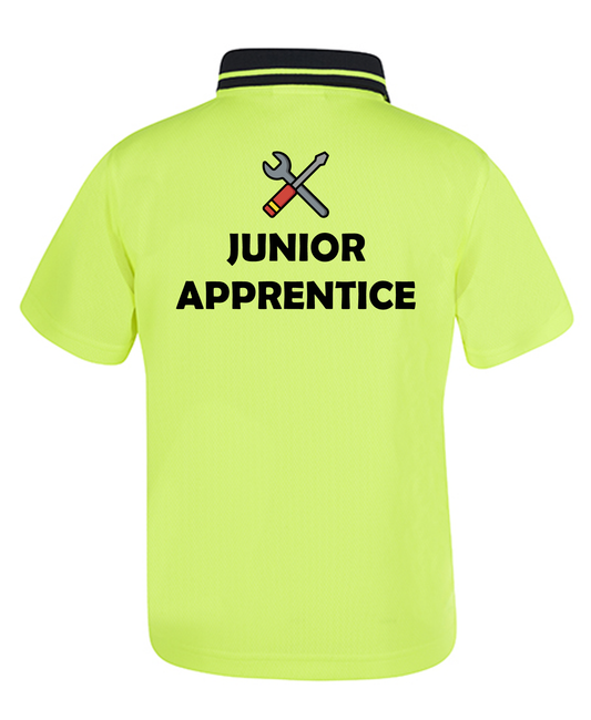 Personalised Kids Hi-Vis Yellow Workwear Junior Apprentice