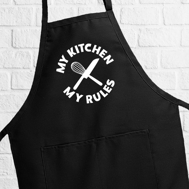 My Kitchen My Rules Apron Custom Printed Apron Funky Gifts Australia my-kitchen-my-rules-apron-custom-printed-apron-funky-gifts-australia