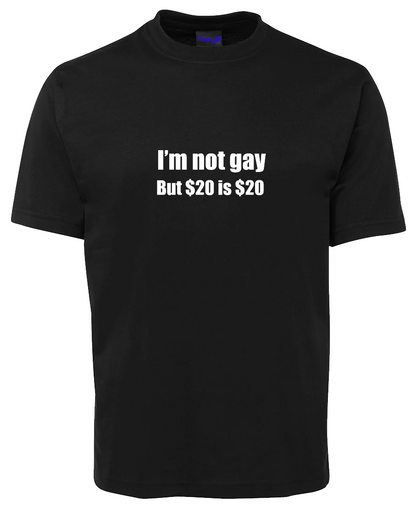 I am not gay but $20 is $20 Funny T-Shirt