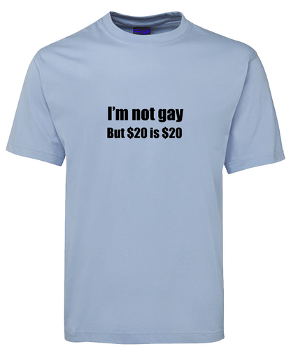 I am not gay but $20 is $20 Funny T-Shirt