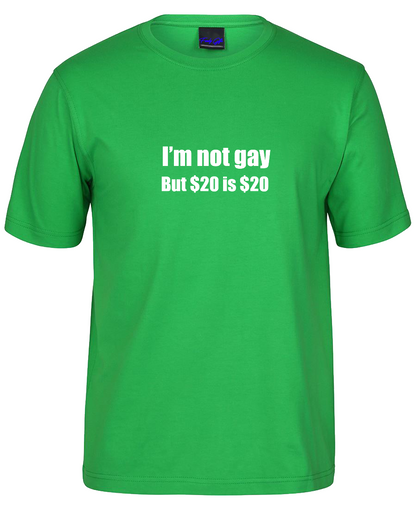 I am not gay but $20 is $20 Funny T-Shirt