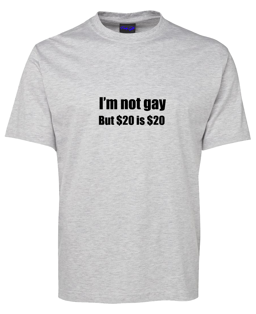 I am not gay but $20 is $20 Funny T-Shirt