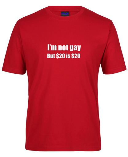 I am not gay but $20 is $20 Funny T-Shirt