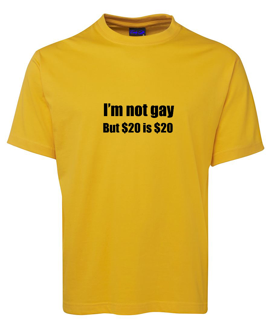 I am not gay but $20 is $20 Funny T-Shirt