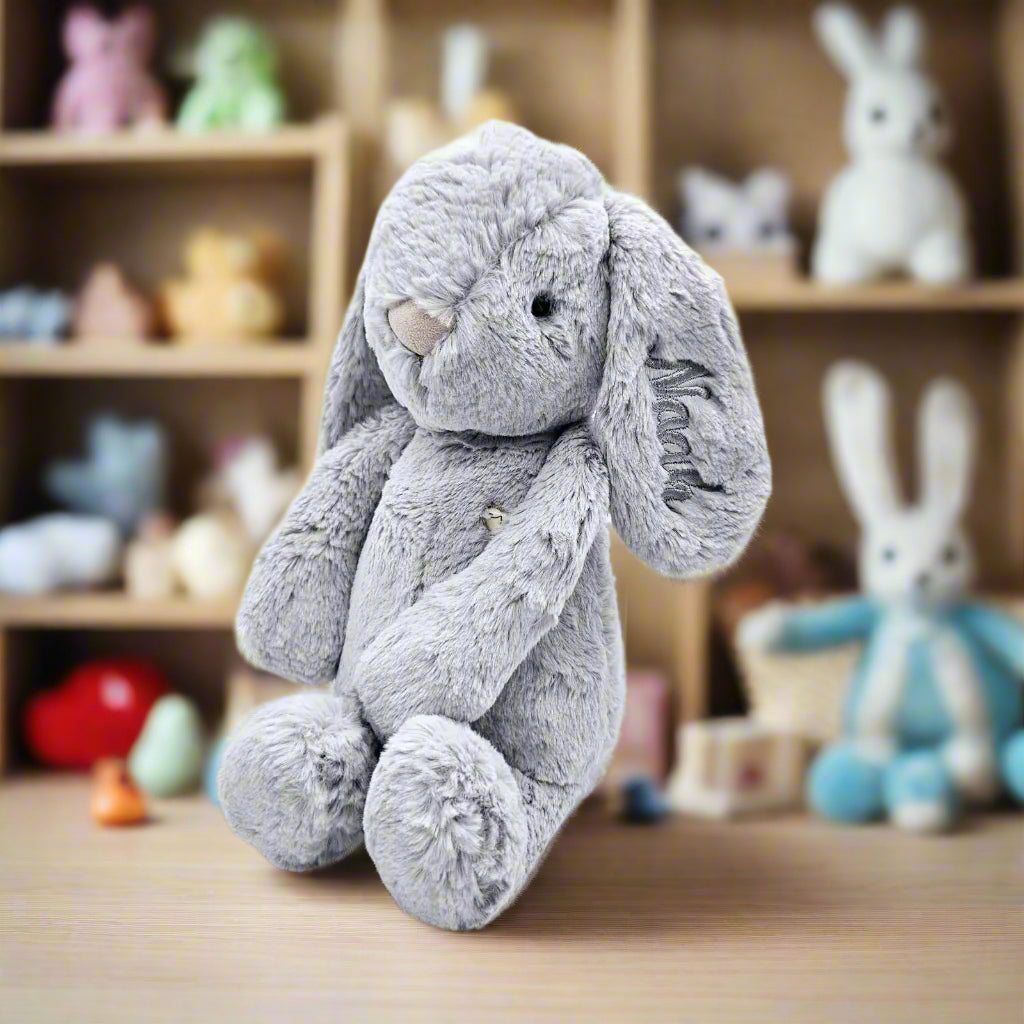 Personalised Snuggle Bunny Droplet Soft Toy – Funky Gifts Australia