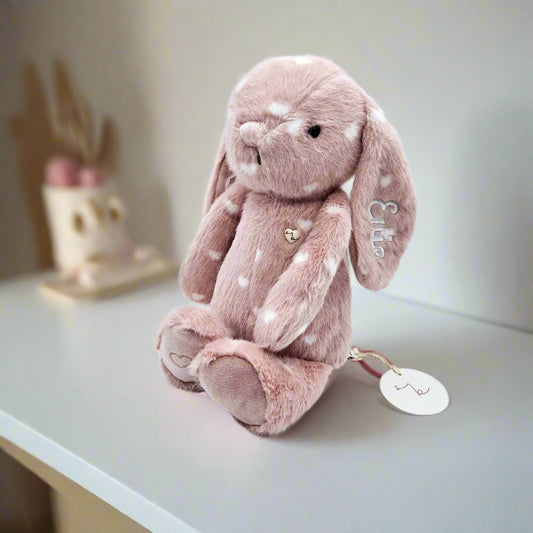 Personalised Jamie Kay Snuggle Bunny in Little Love Pink