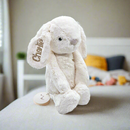Personalised Jamie Kay Snuggle Bunny in Marshmallow