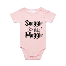 Load image into Gallery viewer, Snuggle this Muggle Novelty Baby Romper
