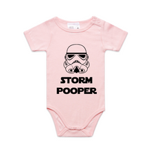 Load image into Gallery viewer, Storm Pooper Parody Baby Romper
