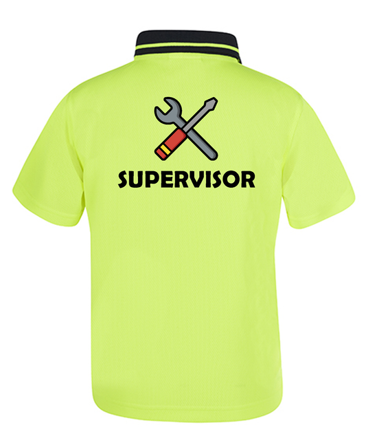 Kids Hi-Vis Workwear Personalised "Supervisor" Shirt
